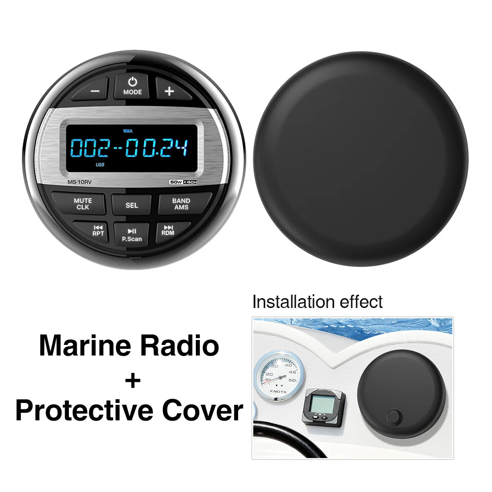 Akamate MS10RV Marine Boat Radio System Bluetooth MP3 Receiver