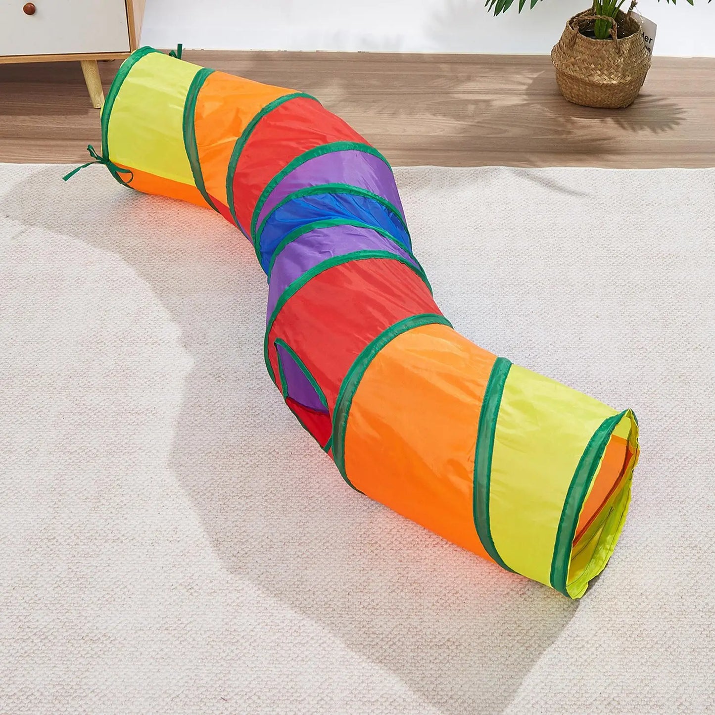 Foldable Cat Tunnel Portable Play Tube For Indoor Outdoor Fun