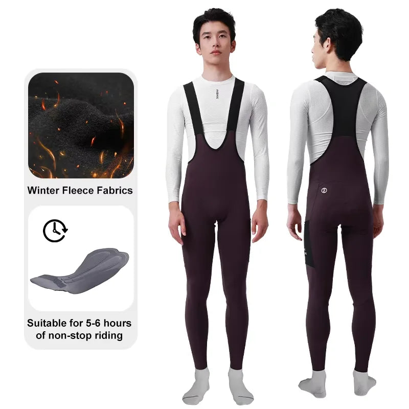 INBIKE Men's Windproof Thermal Cycling Bib Tights With 3D Padding