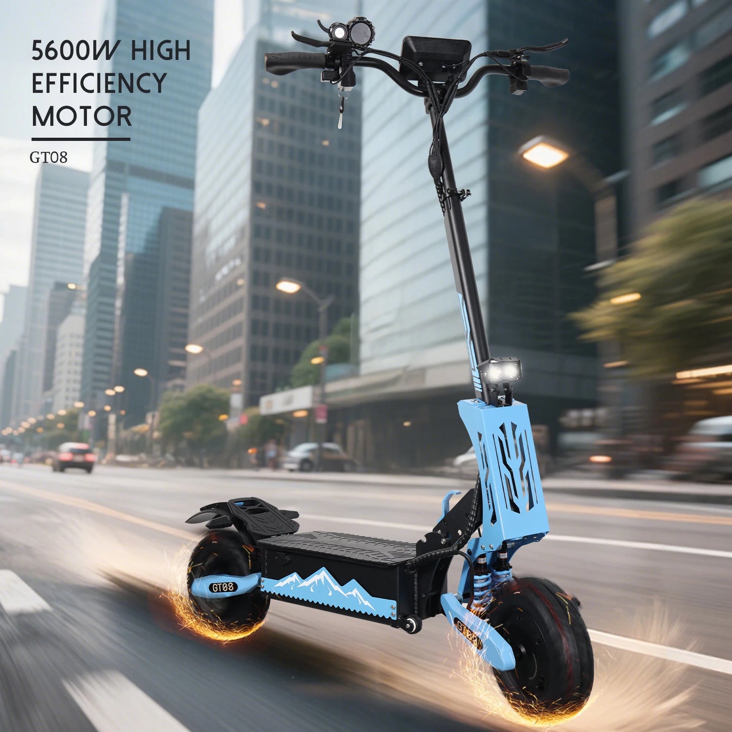 Arwibon 5600W Dual Motor Electric Scooter Off Road Folding