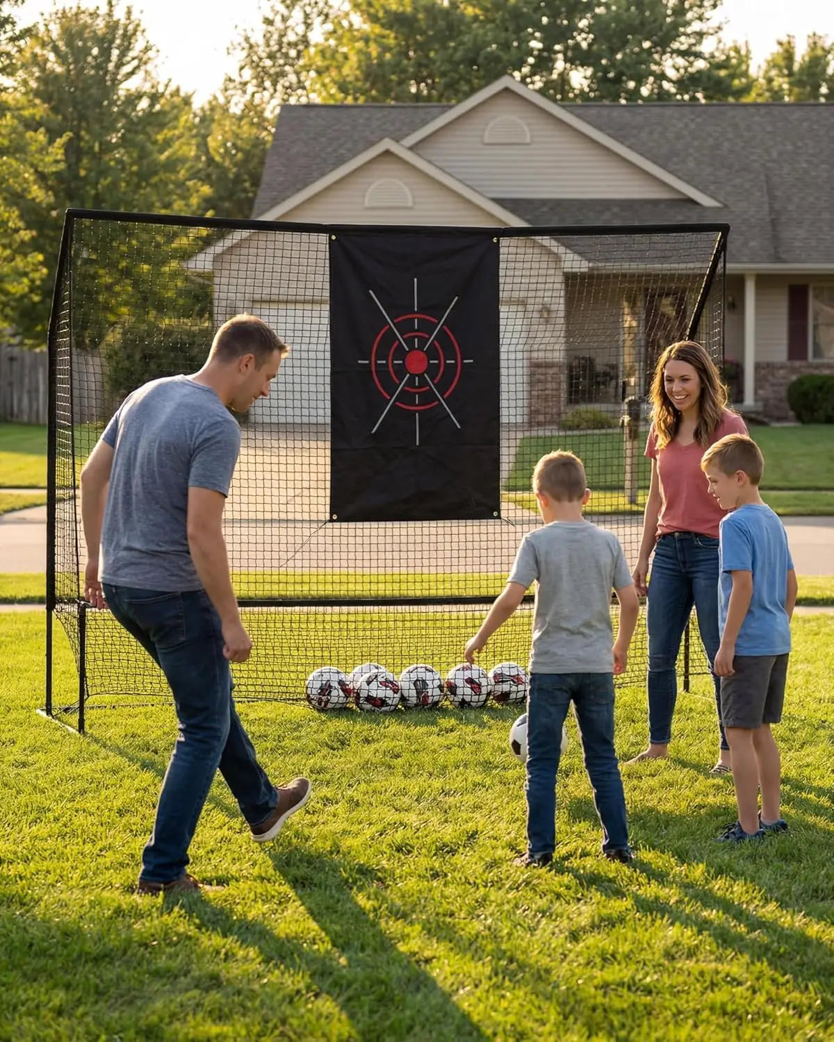 HiMISS Heavy Duty Golf Practice Net For Indoor Outdoor Swing Training