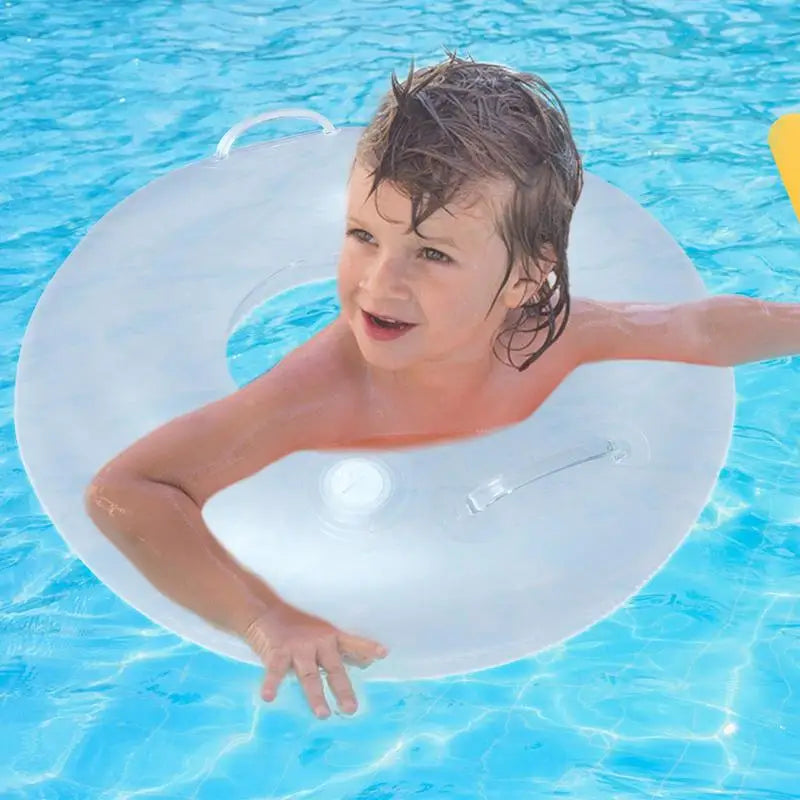 Lighted Pool Ring Float For Kids Inflatable Swim Raft Toy