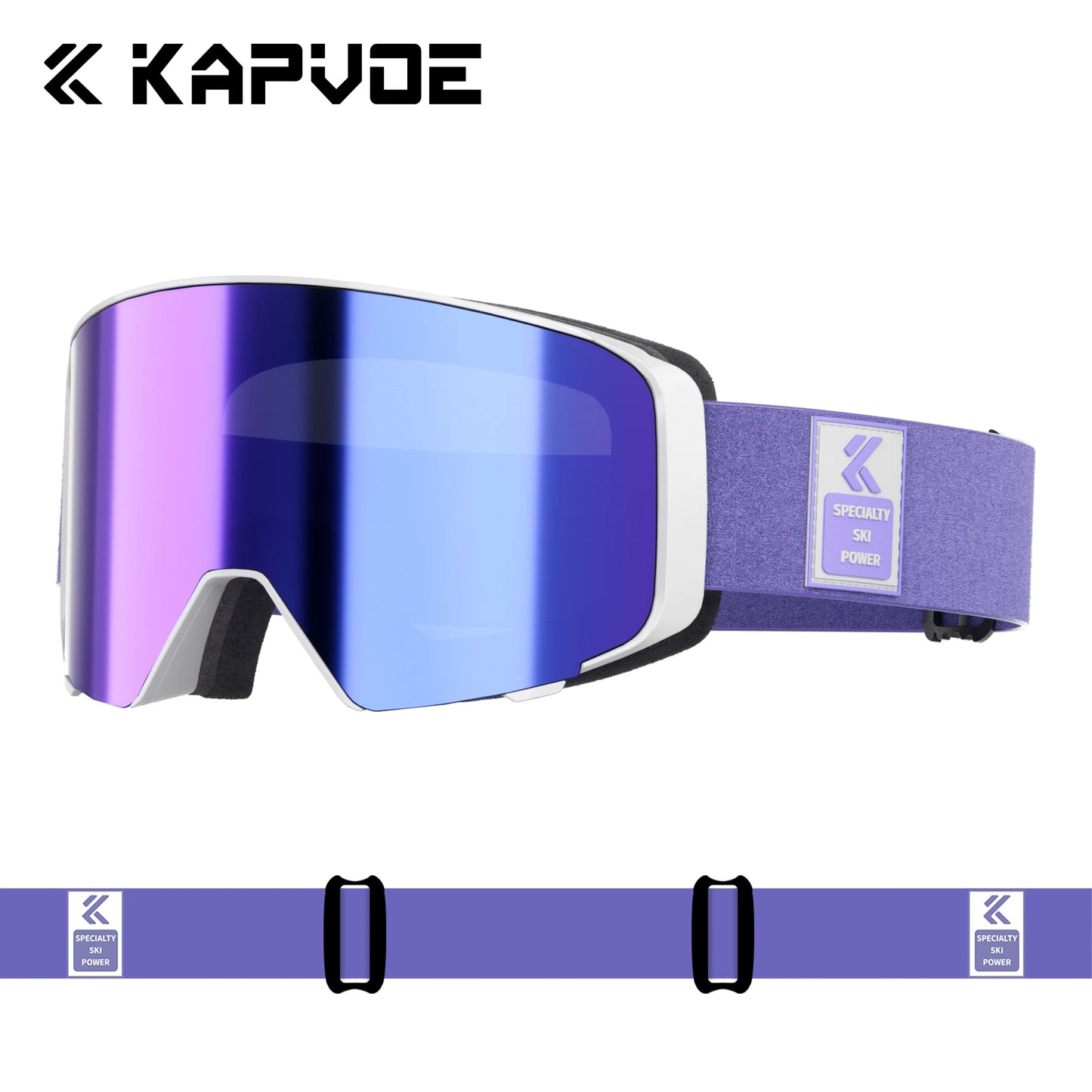 Kapvoe Outdoor Photochromic Ski Goggles UV400 Anti Fog Magnetic