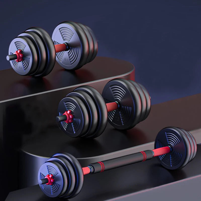 Adjustable Dumbbell And Barbell Set With Anti Slip Grip