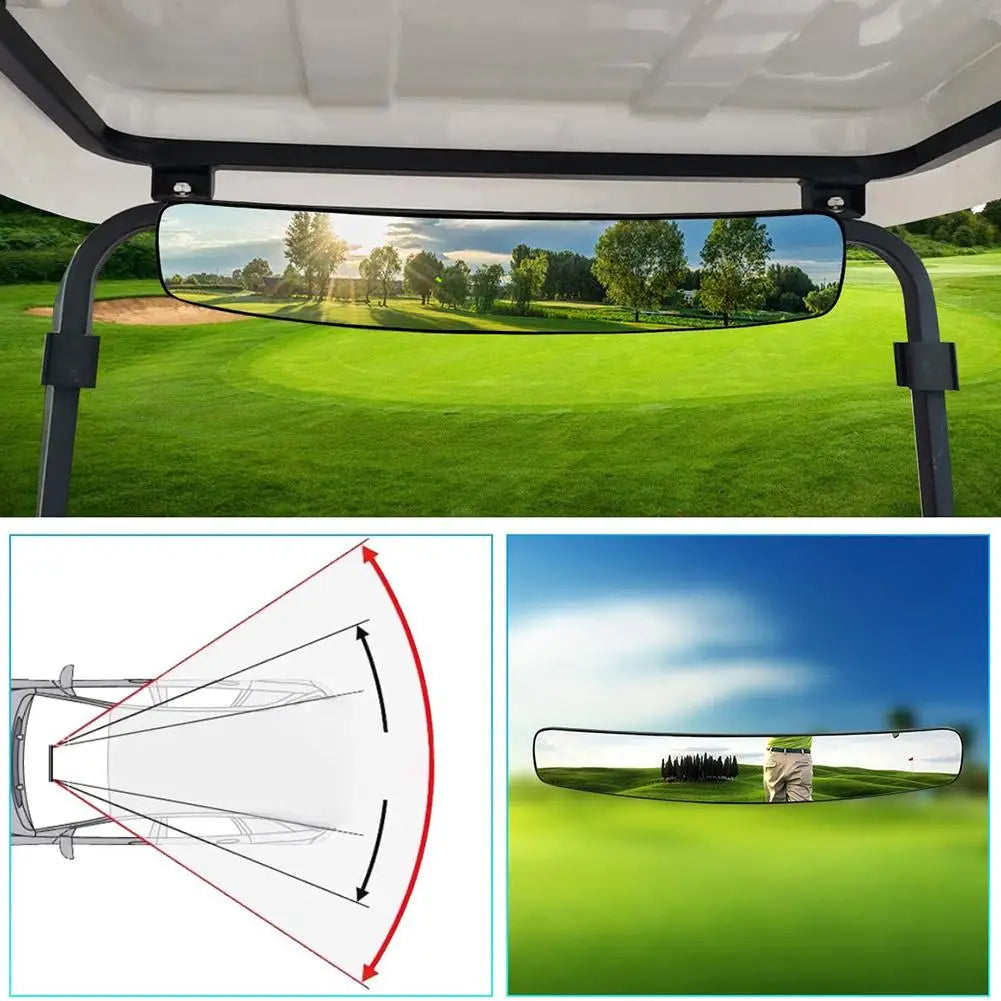 Golf Cart Folding Side Mirror Extra Wide Rear View Mirror