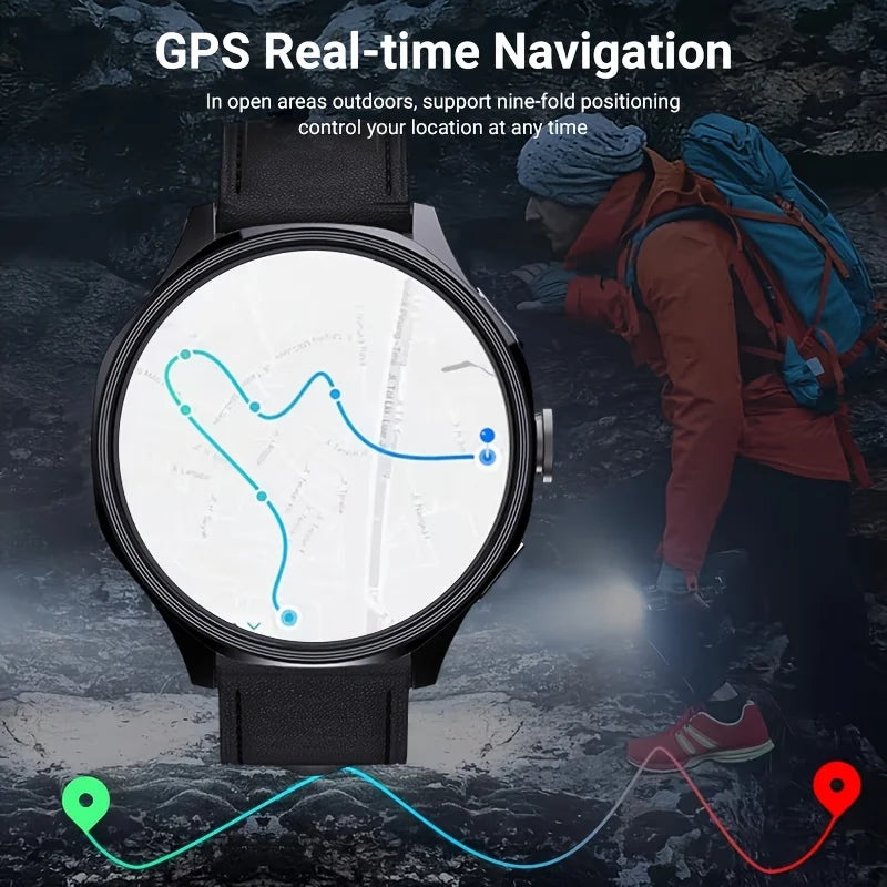 W&O Android 4G SIM Smartwatch With Rotating Camera GPS