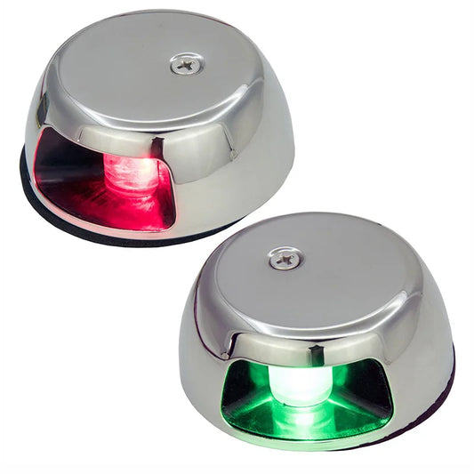 BYSSEA Marine LED Navigation Light Stainless Steel Horizontal Mount 12V