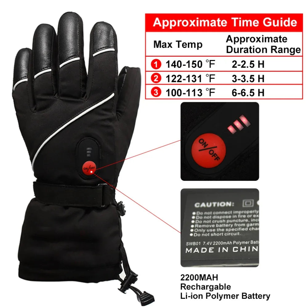Savior Heat Rechargeable Heated Gloves Waterproof for Men and Women