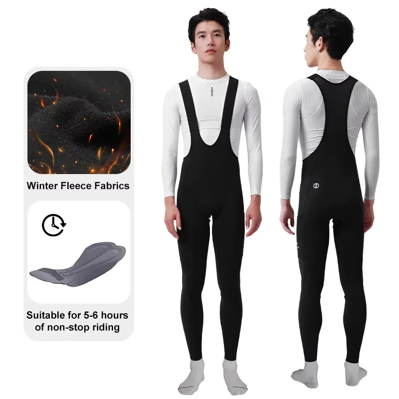 INBIKE Men's Windproof Thermal Cycling Bib Tights With 3D Padding