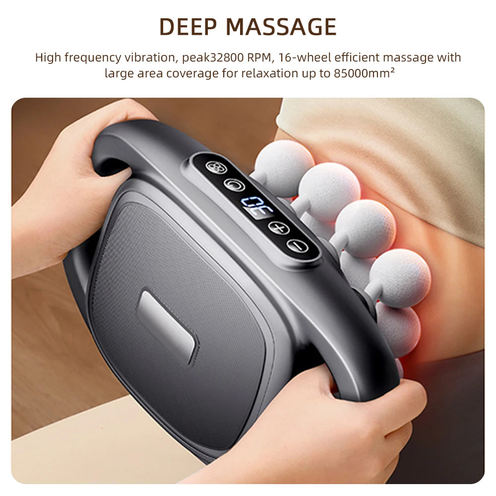 Foreverlily 16-Head Fascia Gun High Frequency Vibration Massage