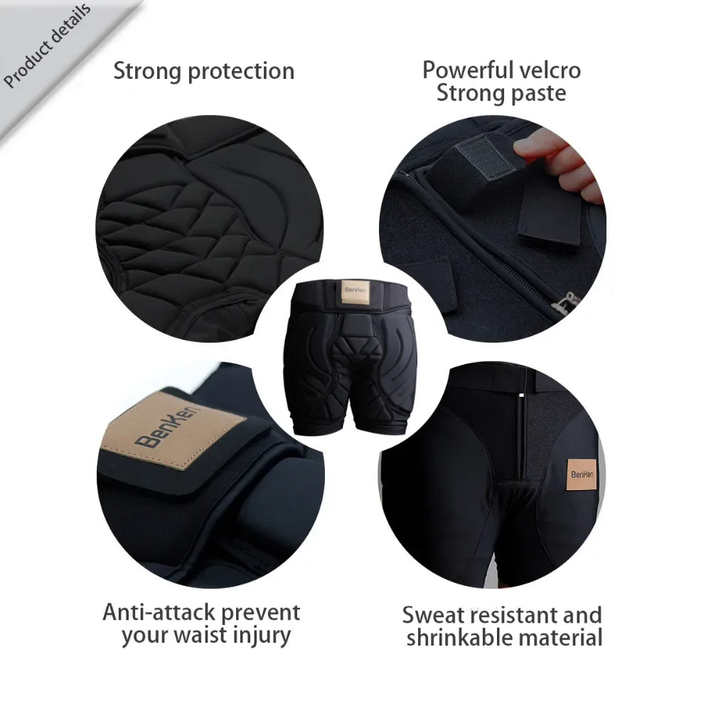 BenKen Padded Buttocks Protective Pants for Skiing Snowboarding and Cycling