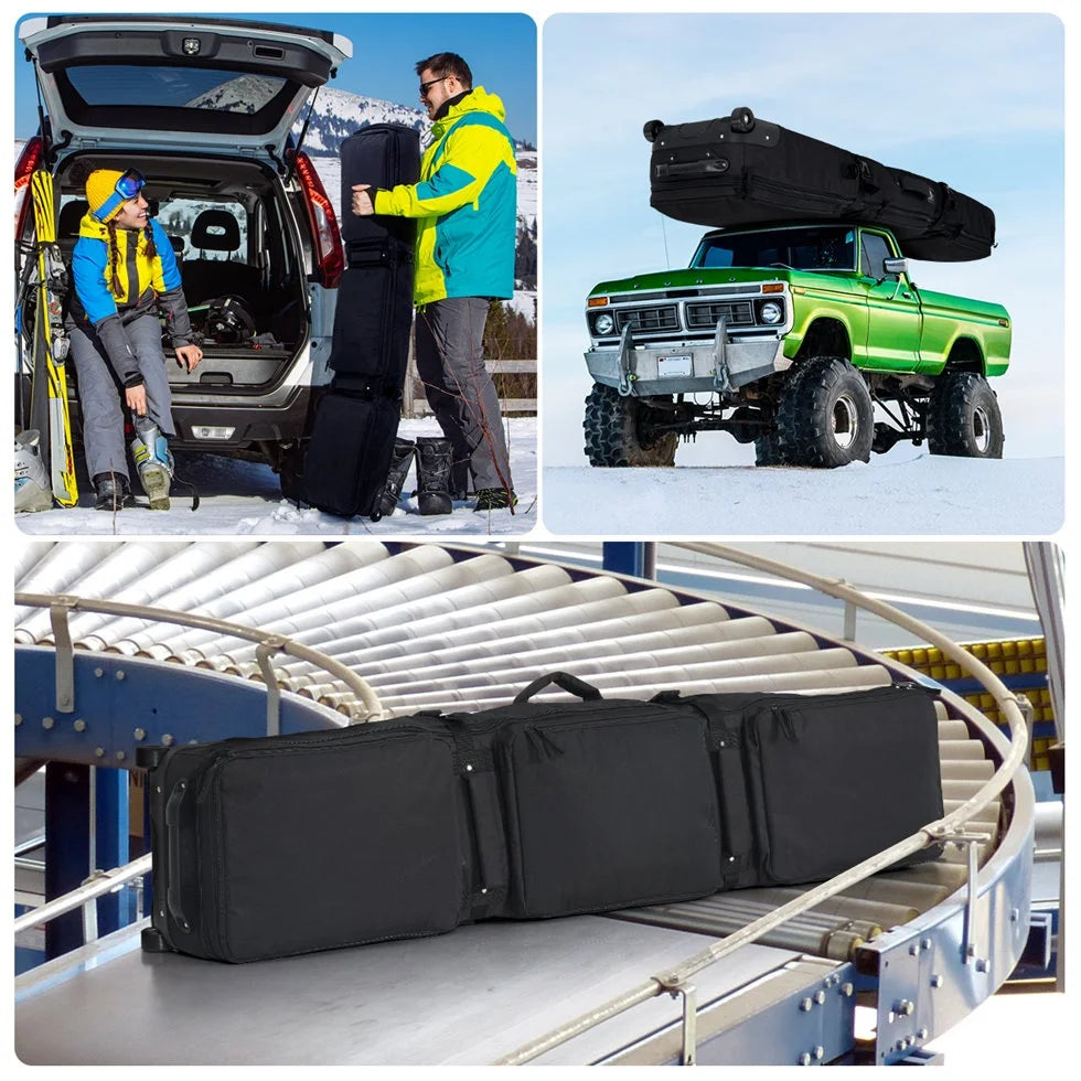 DASHINGNOAH Fully Padded Waterproof Wheeled Snowboard Travel Bag