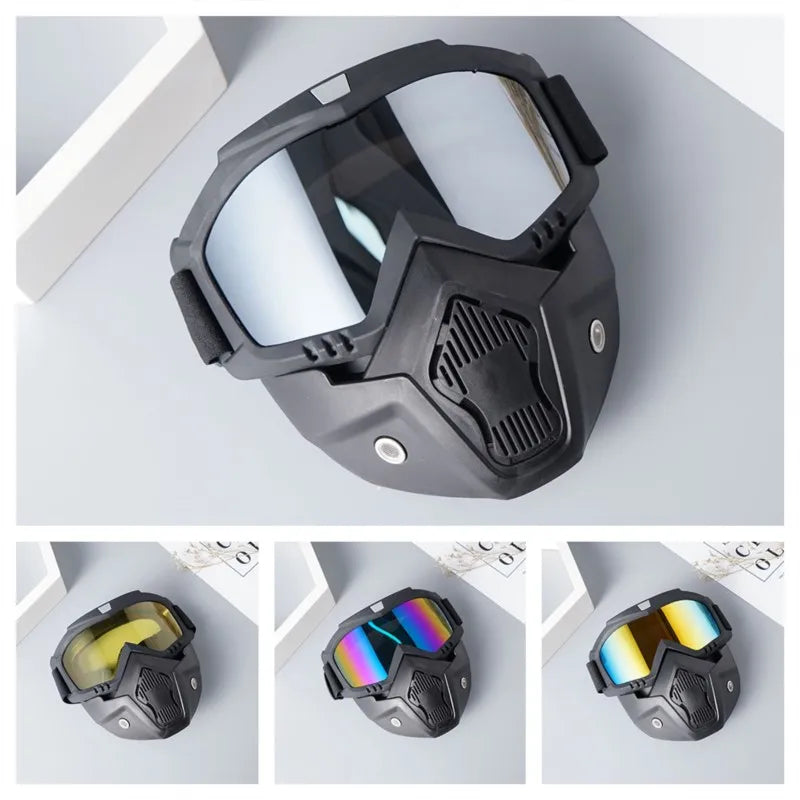 Windproof Outdoor Full Face Cover With Anti Glare Ski Goggles