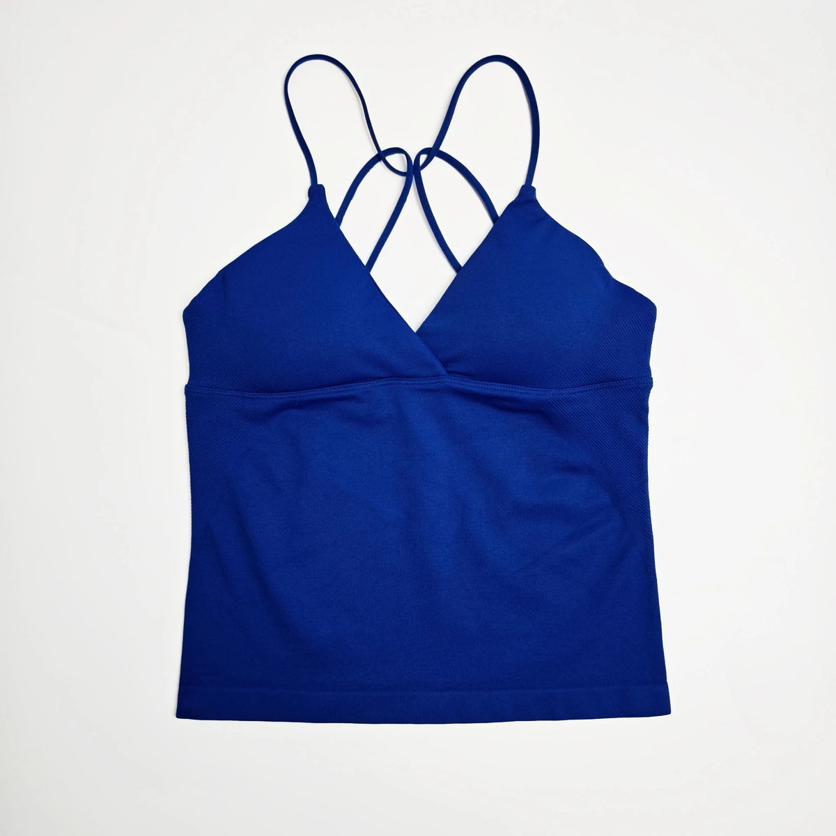 NCLAGEN Women's Twist Front Longline Seamless Yoga Workout Tank Top