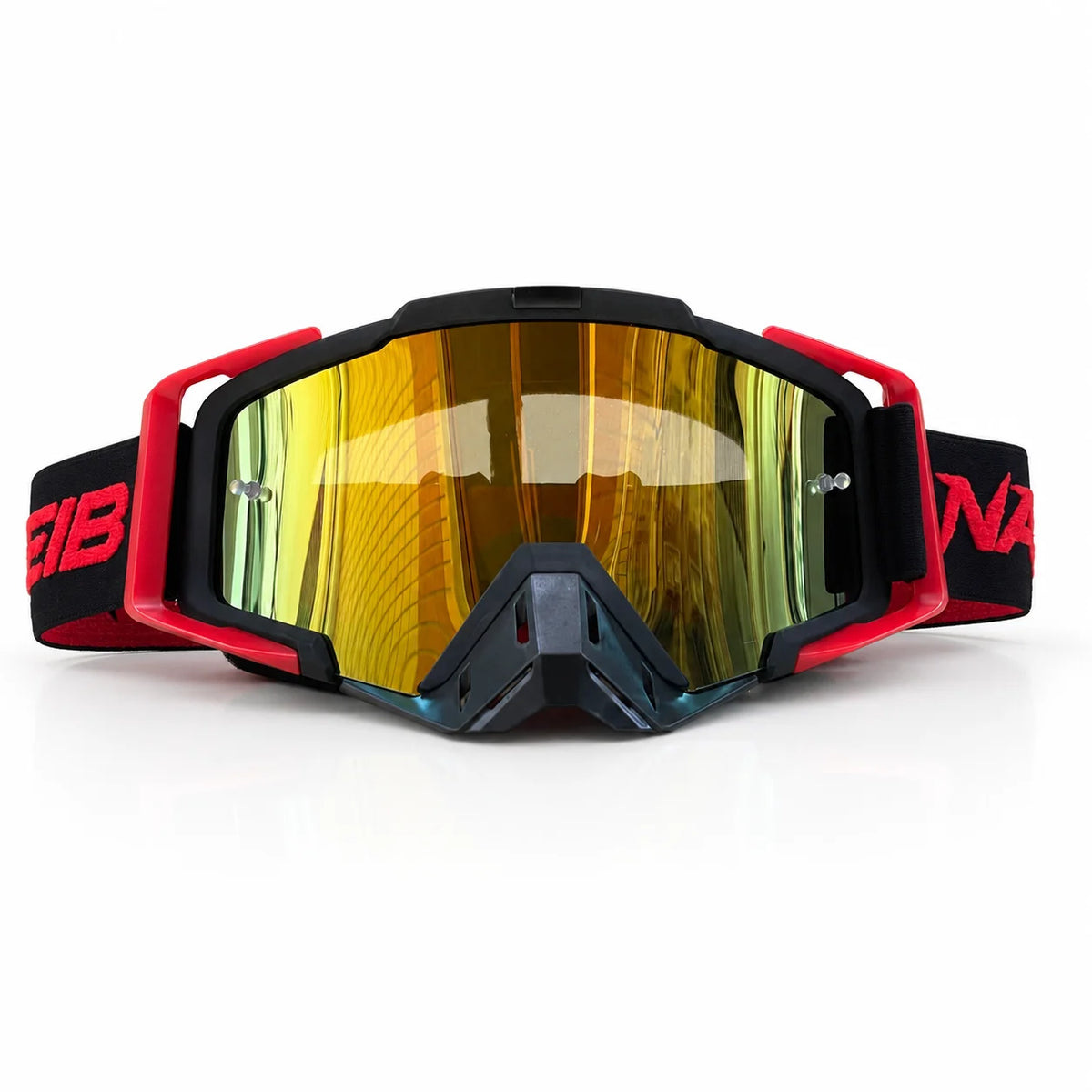 NAFEIB Motorcycle Goggles and Breathable Face Mask for Motocross Riding