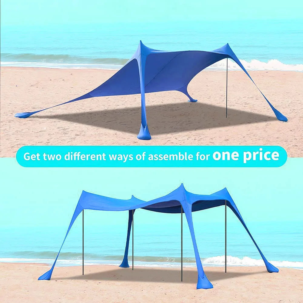 Outdoor Canopy Tent For Lawn Beach Camping Sun Protection Cooling