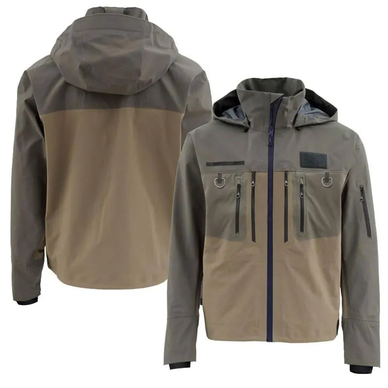 Drryfsh Waterproof Hooded Wading Jacket for Fly Fishing Outdoors