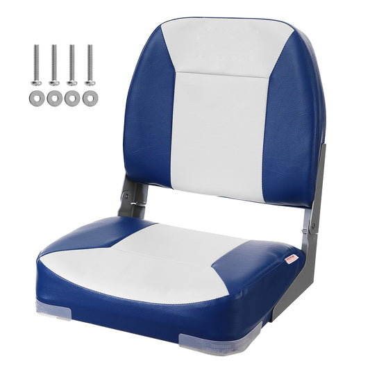 SucceBuy Low Back Boat Seat Folding Captain Chair With Padding