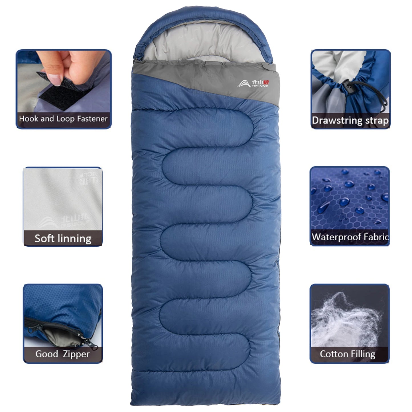BISINNA Ultralight Camping Sleeping Bag Waterproof For Outdoor Adventures