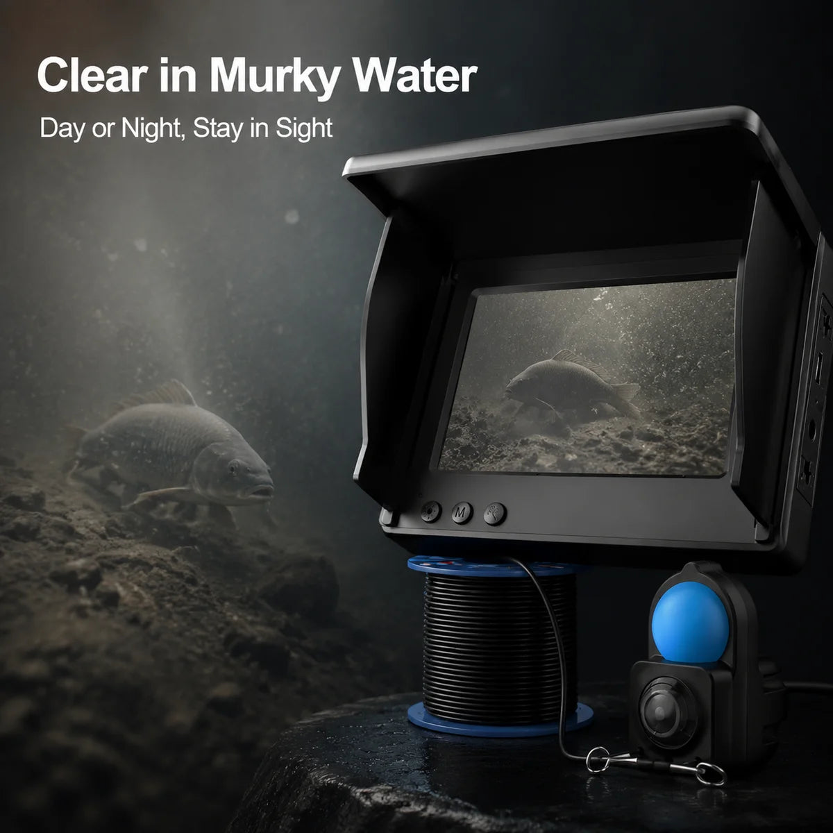 Underwater Fishing Camera With Monitor Night Vision And Depth Finder
