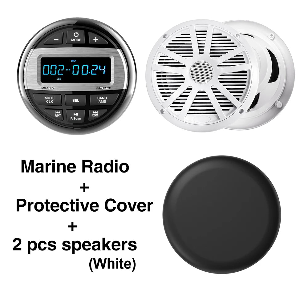 Akamate MS10RV Marine Boat Radio System Bluetooth MP3 Receiver