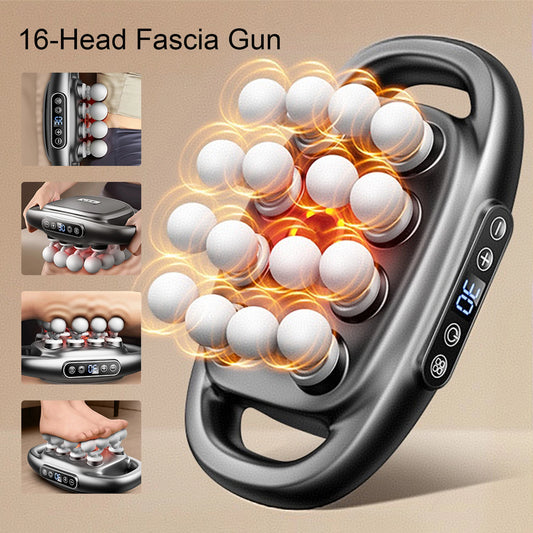 Foreverlily 16-Head Fascia Gun High Frequency Vibration Massage