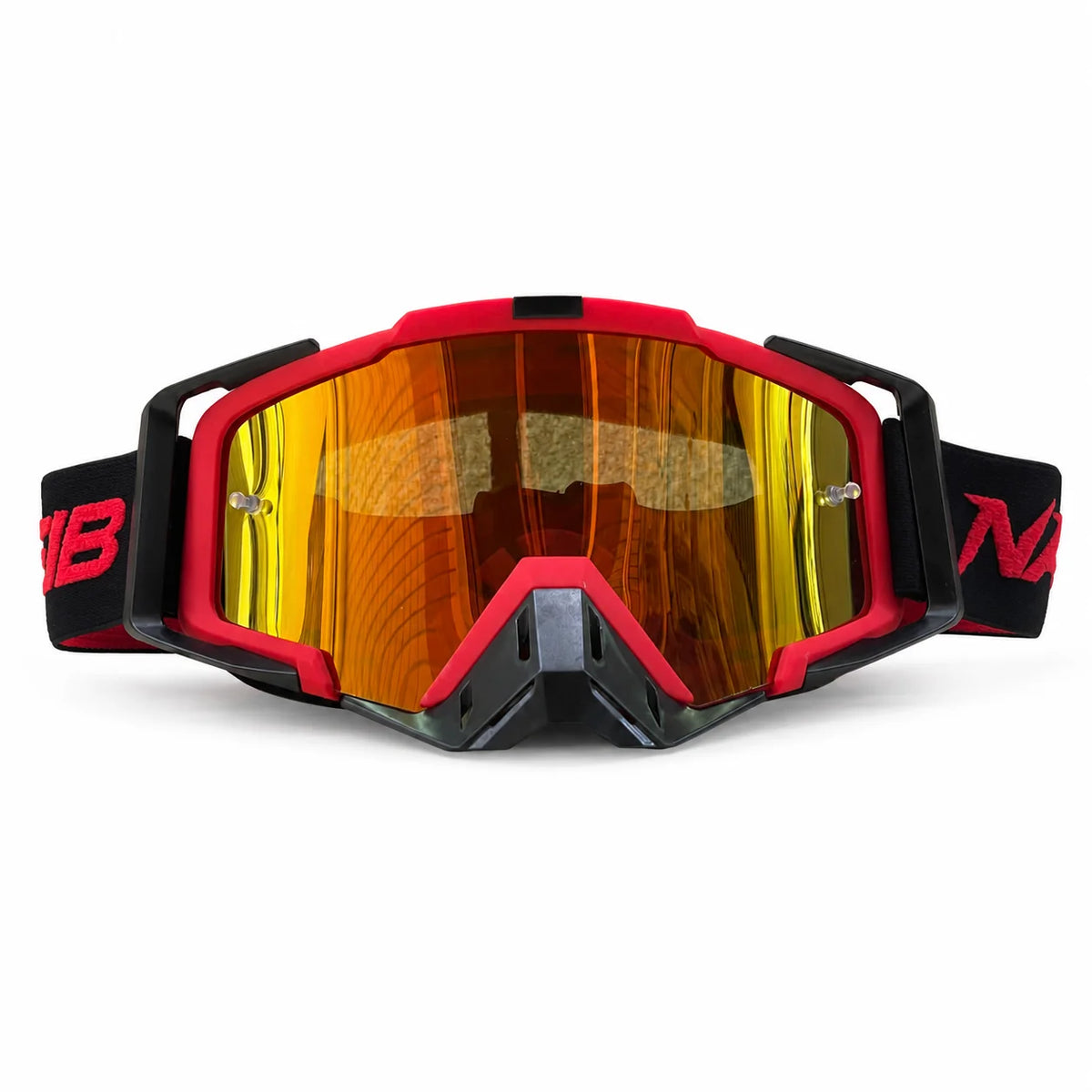 NAFEIB Motorcycle Goggles and Breathable Face Mask for Motocross Riding