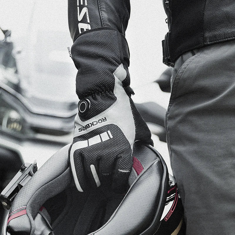 ROCKBROS Heated Waterproof Touchscreen Gloves For Skiing And Riding