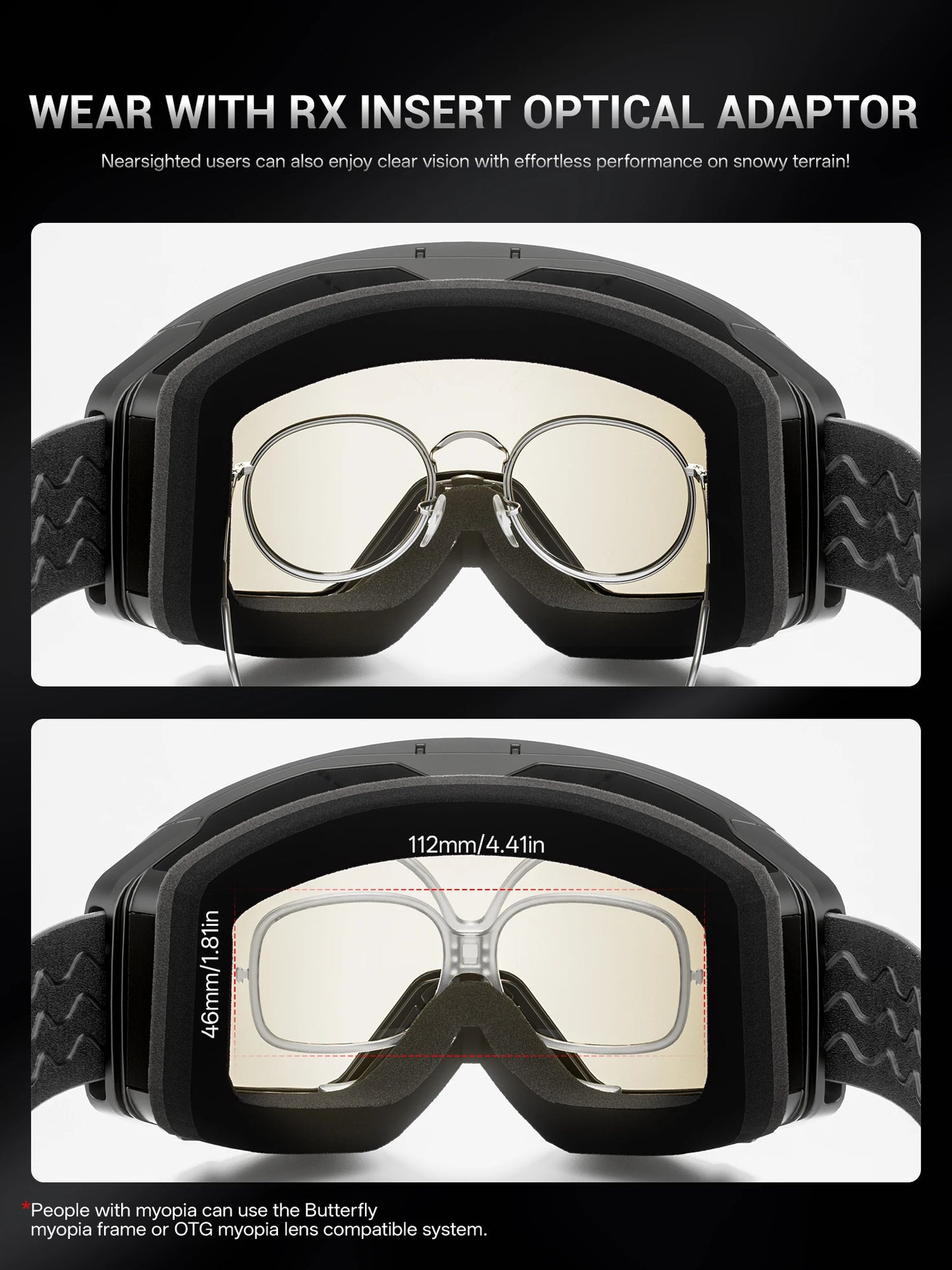 Kapvoe Outdoor Photochromic Ski Goggles UV400 Anti Fog Magnetic