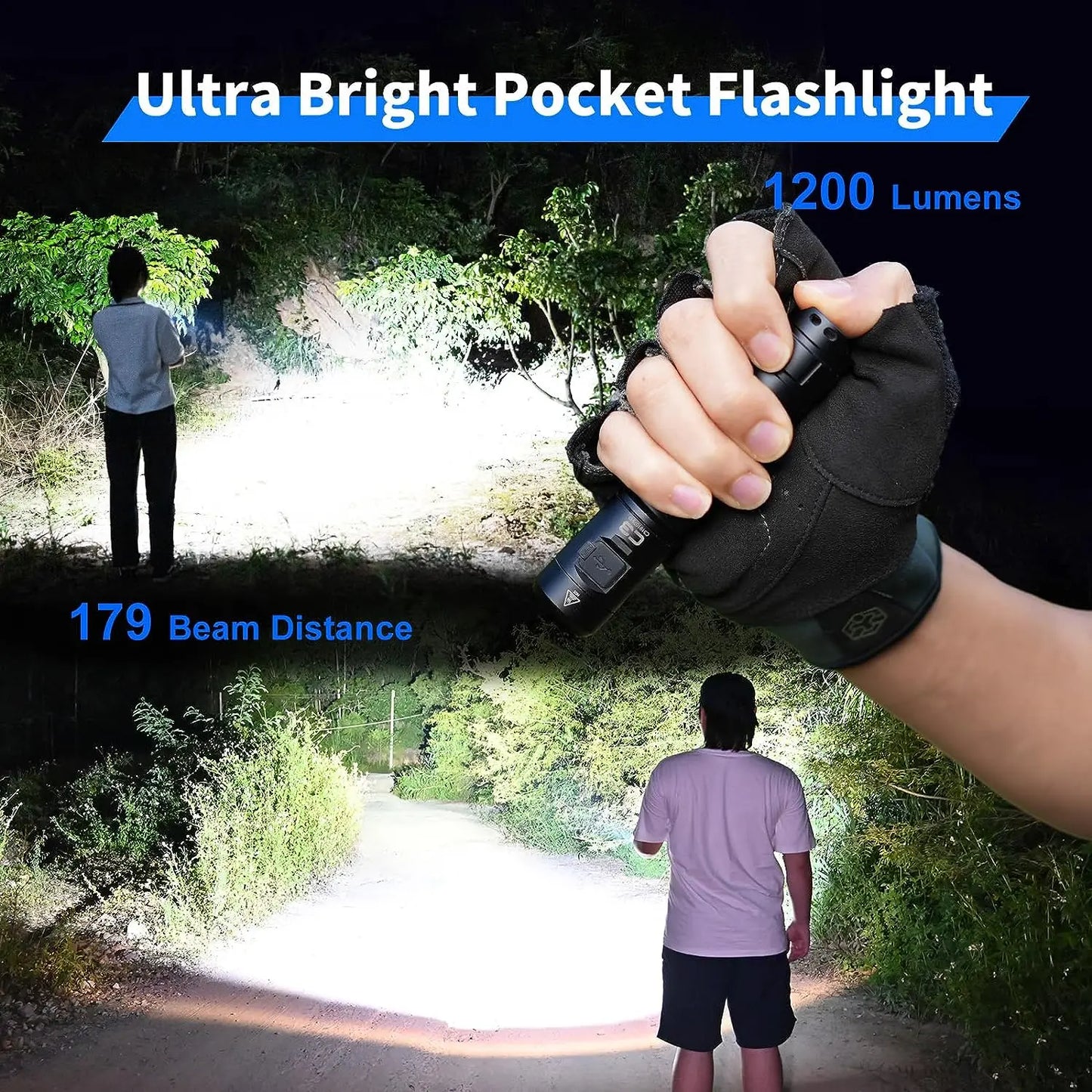 WUBEN C3 1200 Lumens Rechargeable LED Flashlight for Outdoor