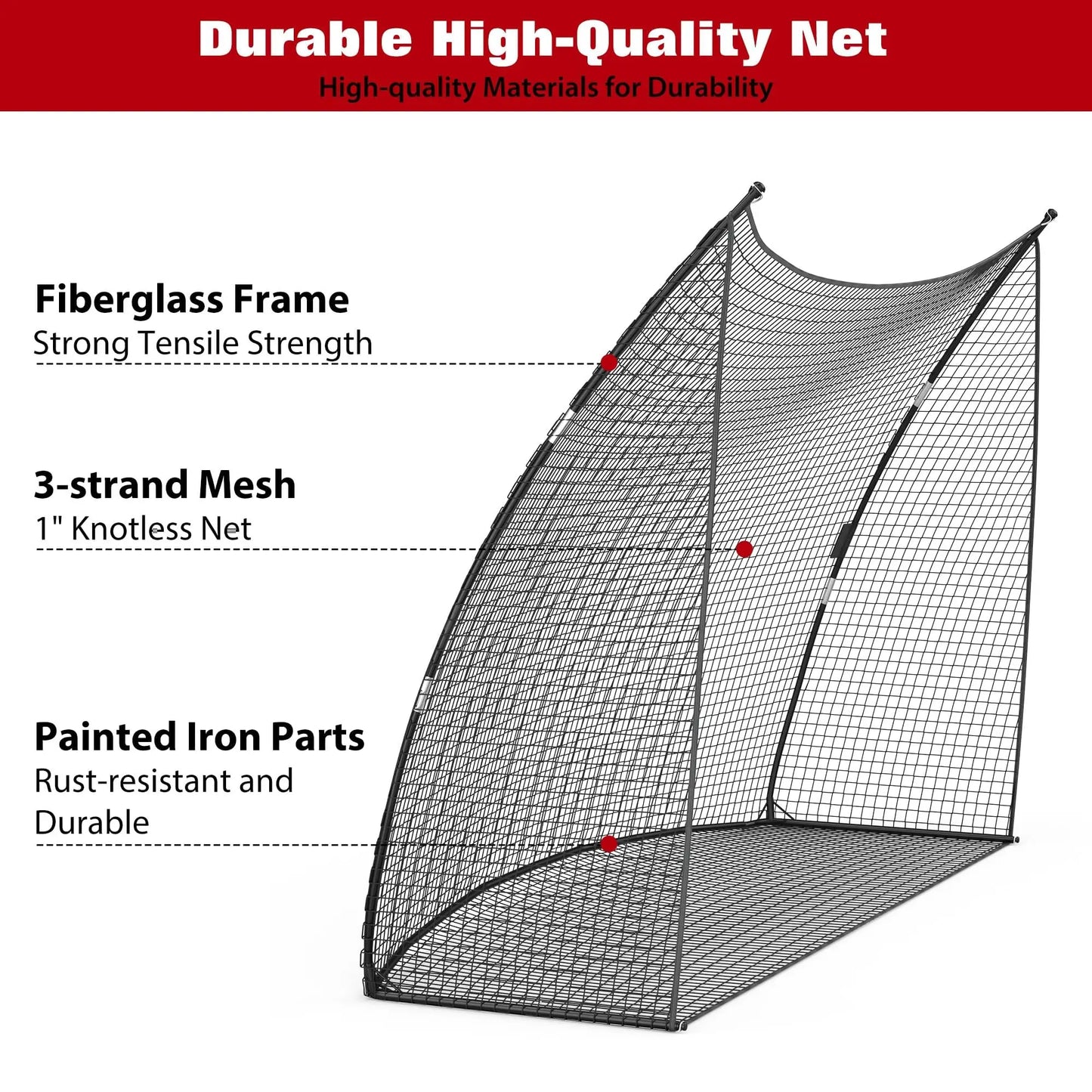 HiMISS Golf Practice Net Portable Backyard Hitting Net With Carry Bag