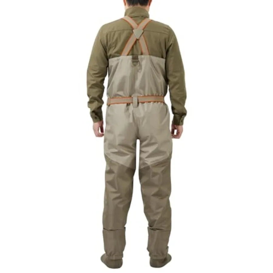 Men's Waterproof Breathable Stocking Foot Chest Waders for Fly Fishing