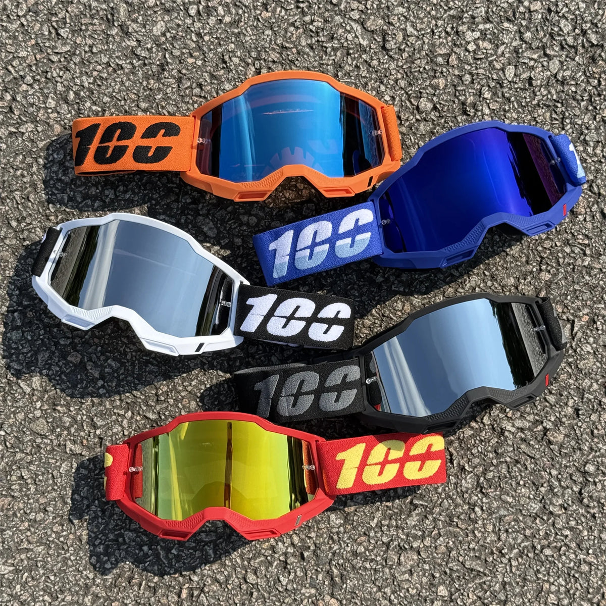 Windproof Dustproof Motorcycle Motocross Goggles With Mirrored Wide View Lens