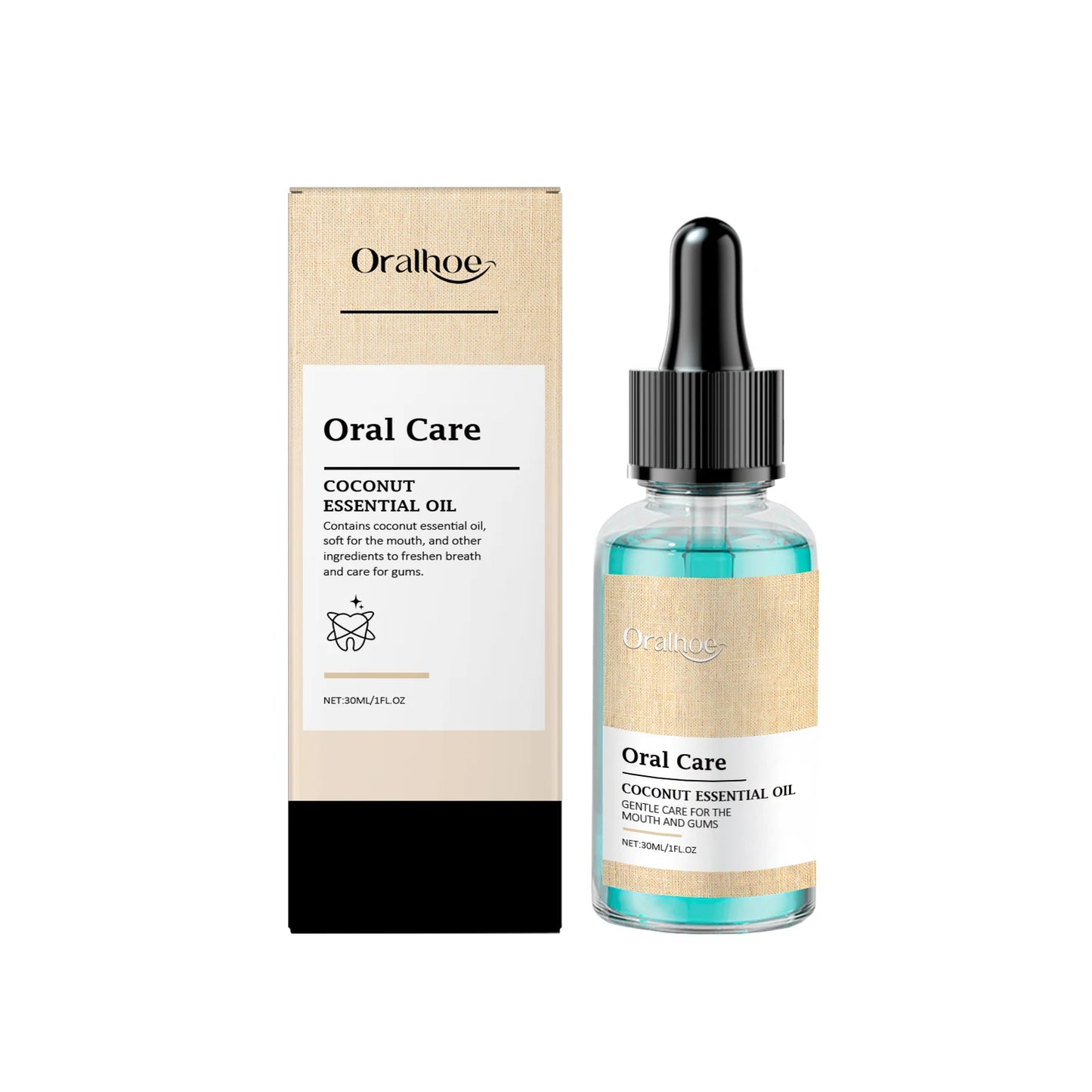 Oralhoe Coconut Mint Oil Pulling Mouthwash Alcohol Free Fresh Breath