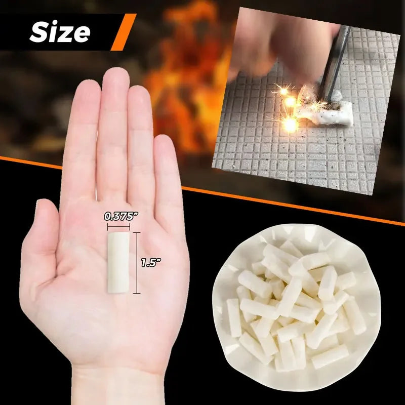Waterproof Mini Cotton Fire Starter Sticks Pack for Camping Survival