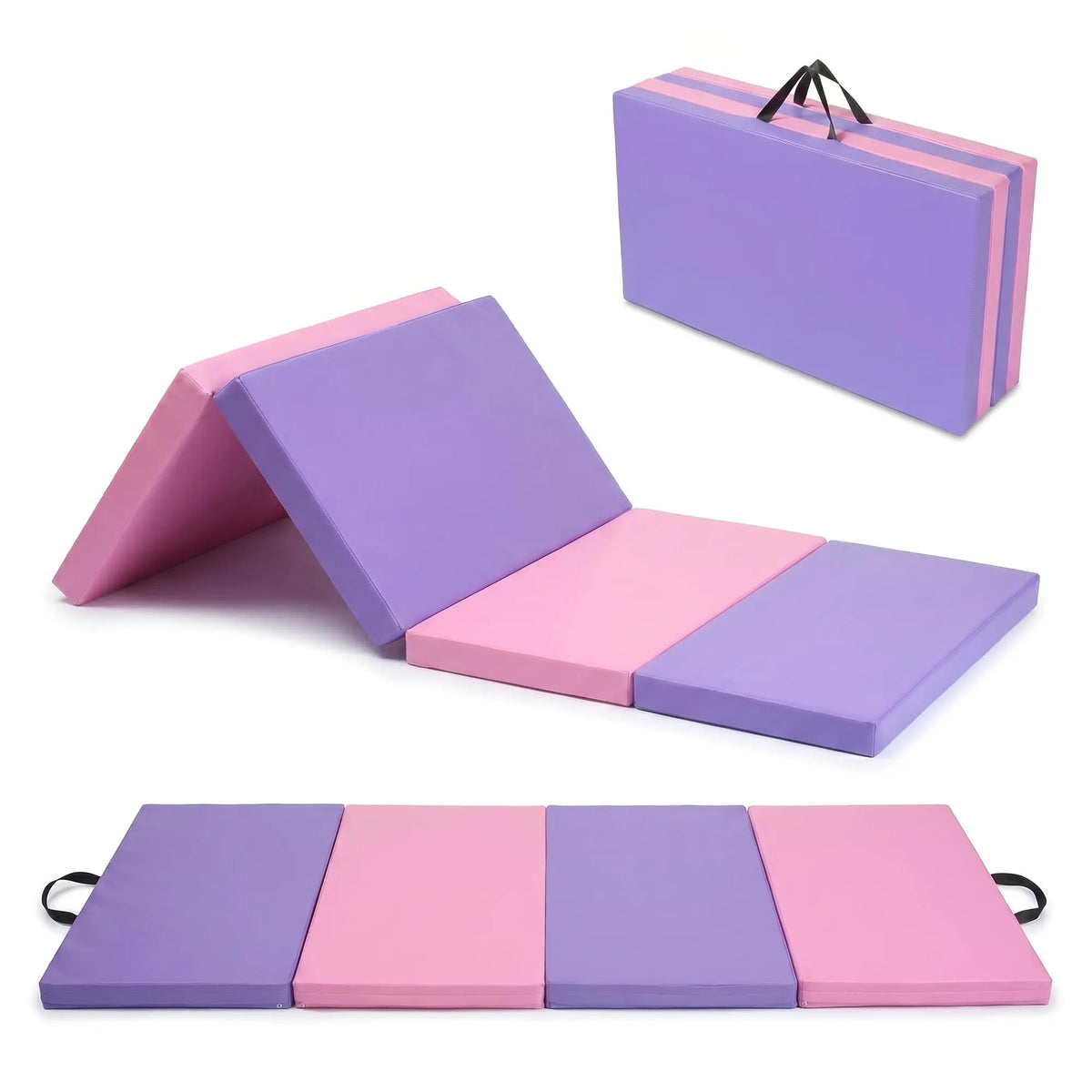 HiMISS Folding Gymnastics Mat for Home Gym Yoga and Tumbling Training