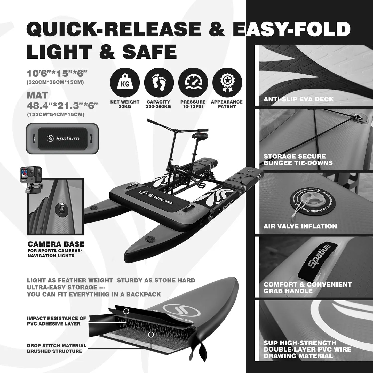 Spatium Water Bike 2.0 Inflatable Pedal Boat