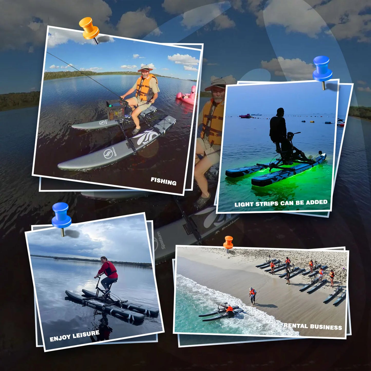 Spatium Water Bike 2.0 Inflatable Pedal Boat