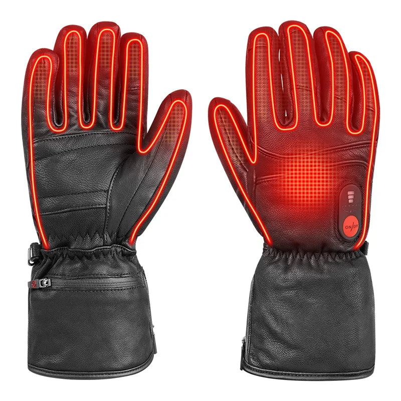 DAY WOLF Heated Waterproof Touchscreen Rechargeable Winter Ski Gloves