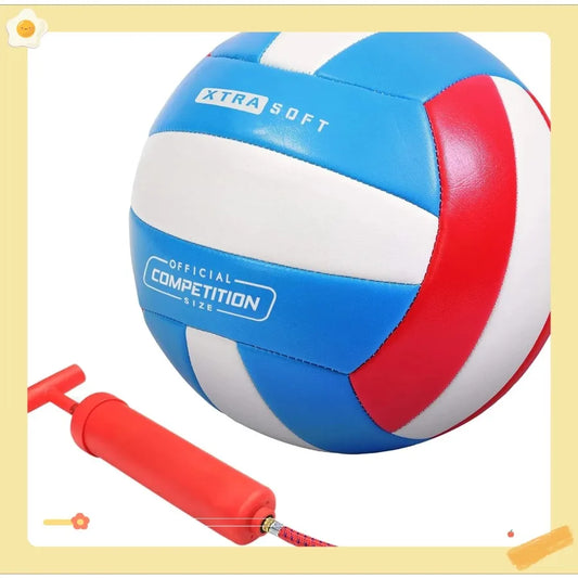 Soft Touch Volleyball With Pump For Indoor And Outdoor Play