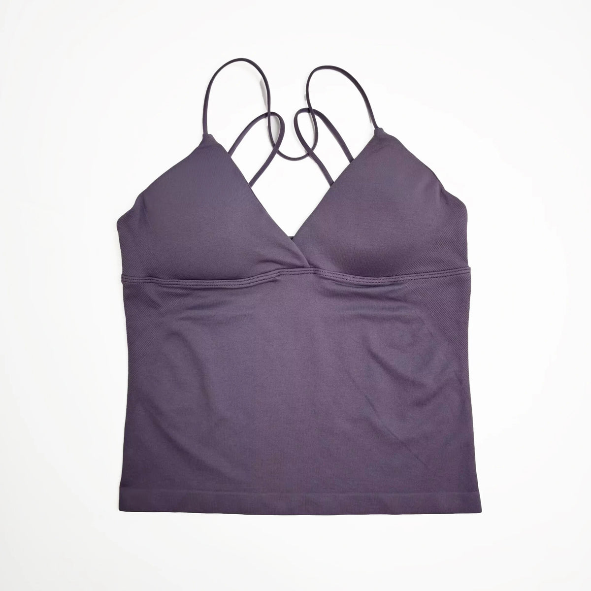 NCLAGEN Women's Twist Front Longline Seamless Yoga Workout Tank Top