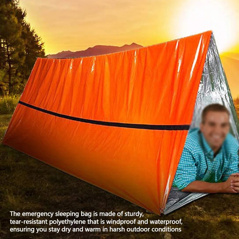 APWIKOGER Emergency Mylar Thermal Blanket Sleeping Bag For Outdoors