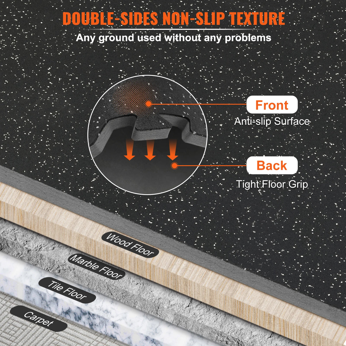 SucceBuy Interlocking Gym Floor Mats for Home Workout Protection