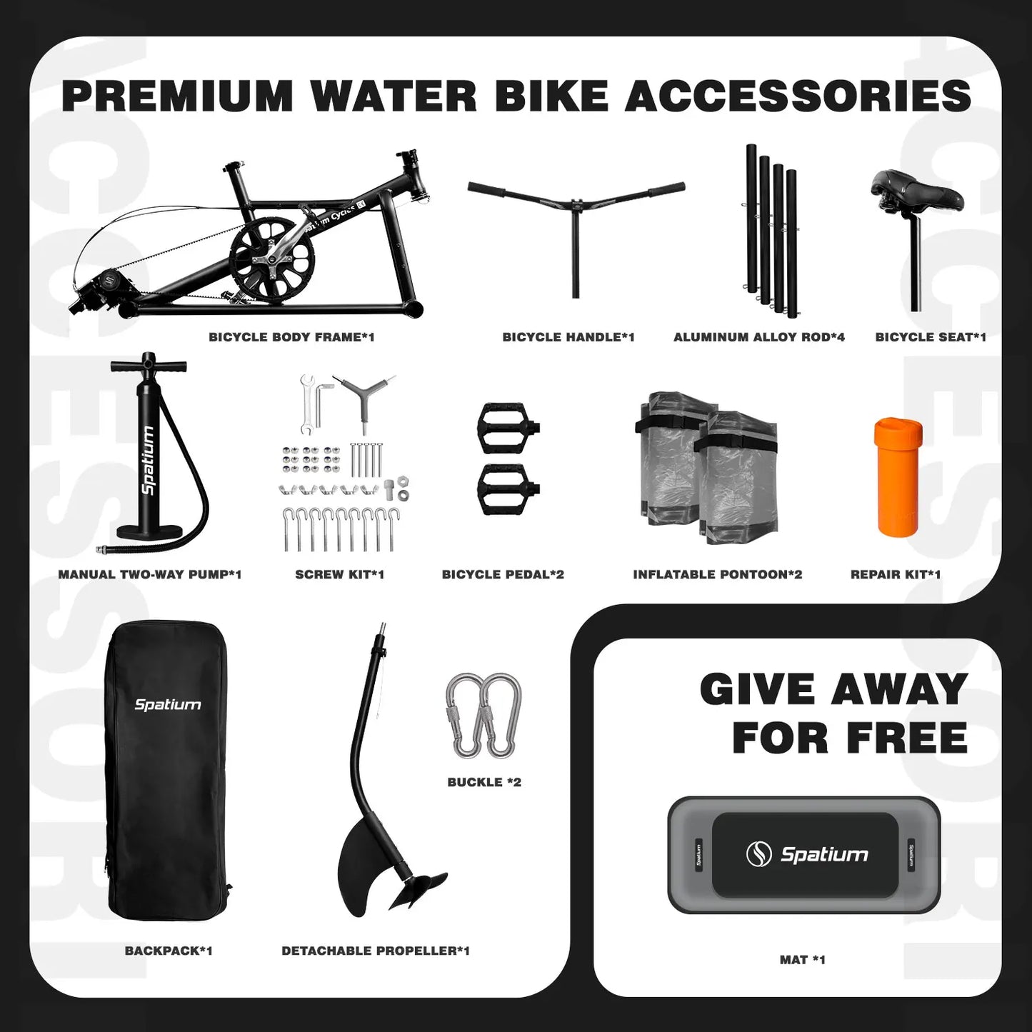 Spatium Water Bike 2.0 Inflatable Pedal Boat