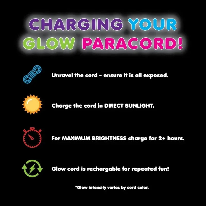 Luminous Paracord Nylon 550 Tent Cord For Outdoor Camping Gear