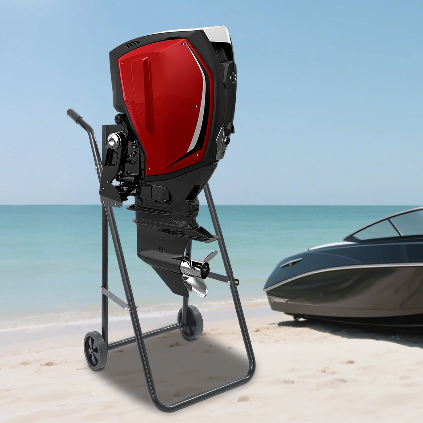 Outboard Motor Engine Trolley Stand Foldable Heavy Duty Carrier Cart