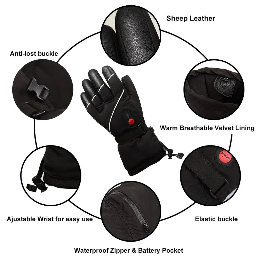 Savior Heat Rechargeable Heated Gloves Waterproof for Men and Women