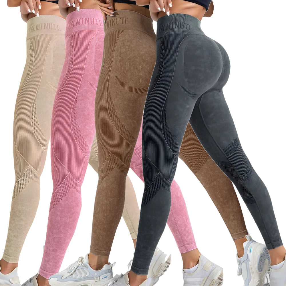 Women's High Waisted Seamless Butt Lifting Yoga Leggings for Fitness and Sports