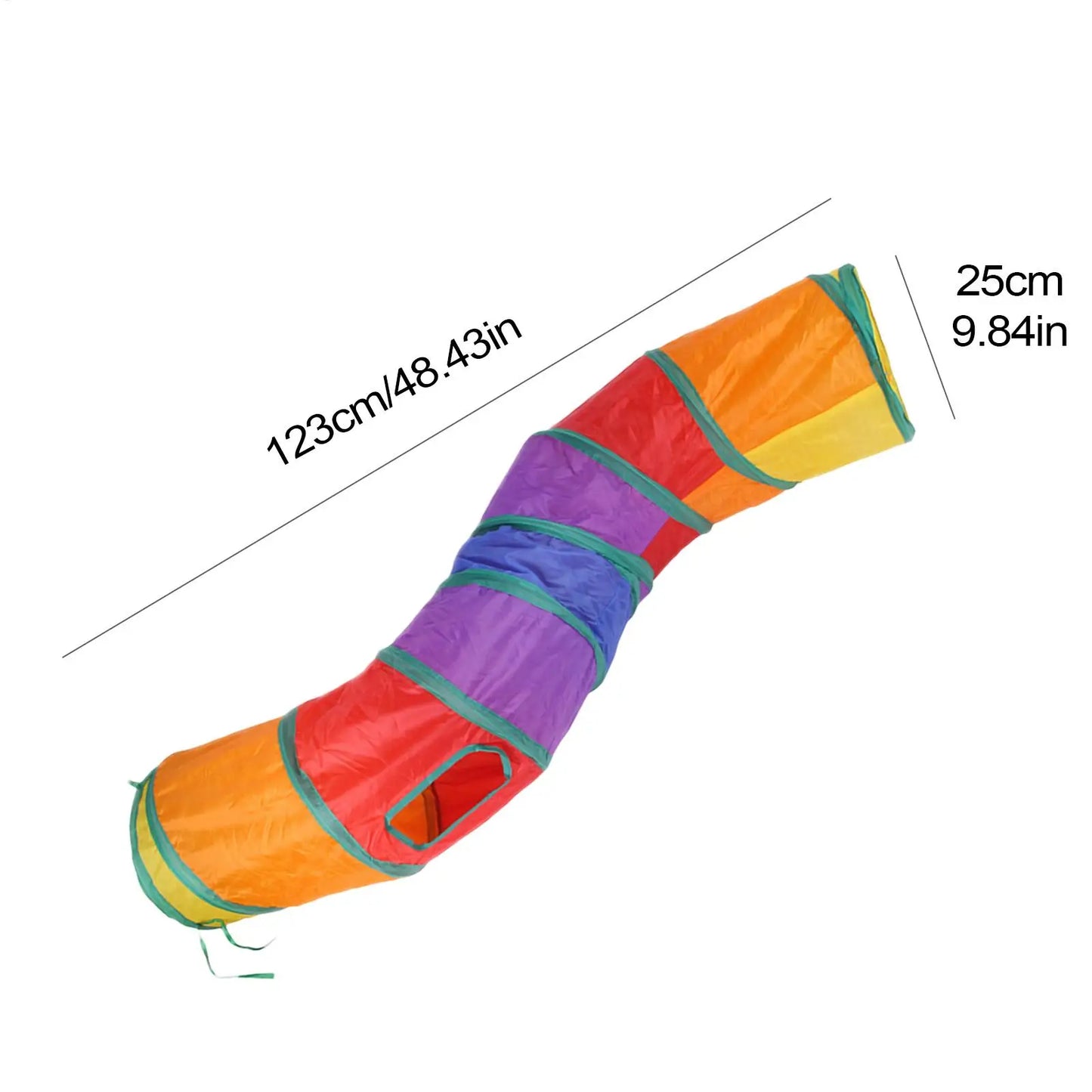 Foldable Cat Tunnel Portable Play Tube For Indoor Outdoor Fun