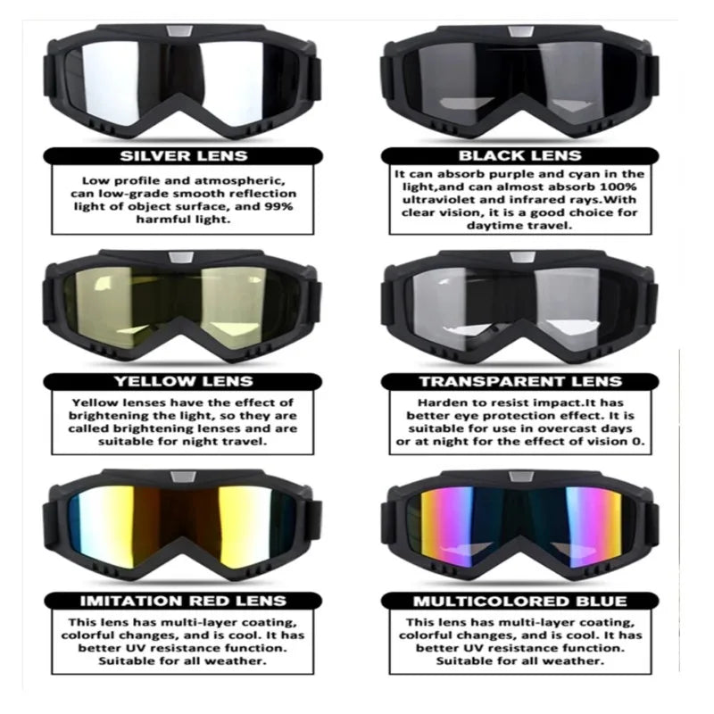 Windproof Outdoor Full Face Cover With Anti Glare Ski Goggles